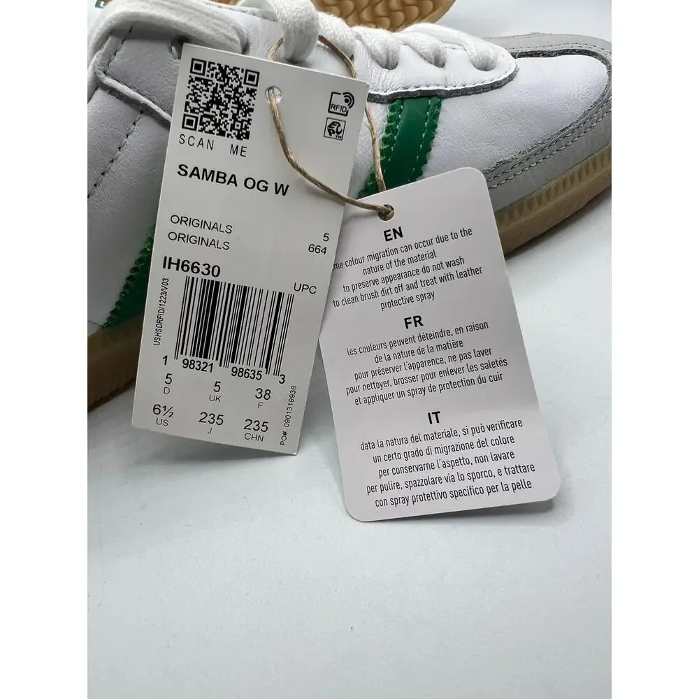 Adidas Samba OG “White Collegiate Green” size 6.5 women’s